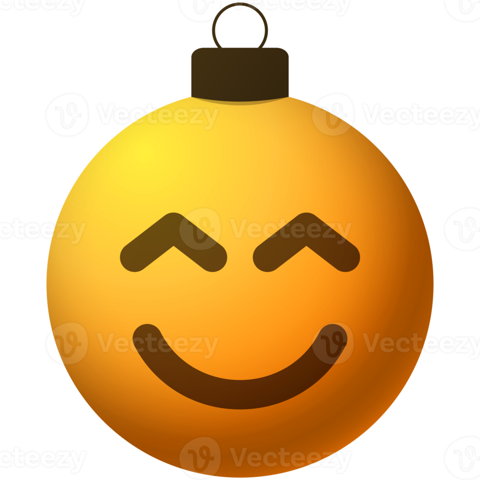 emotion face christmas ball png