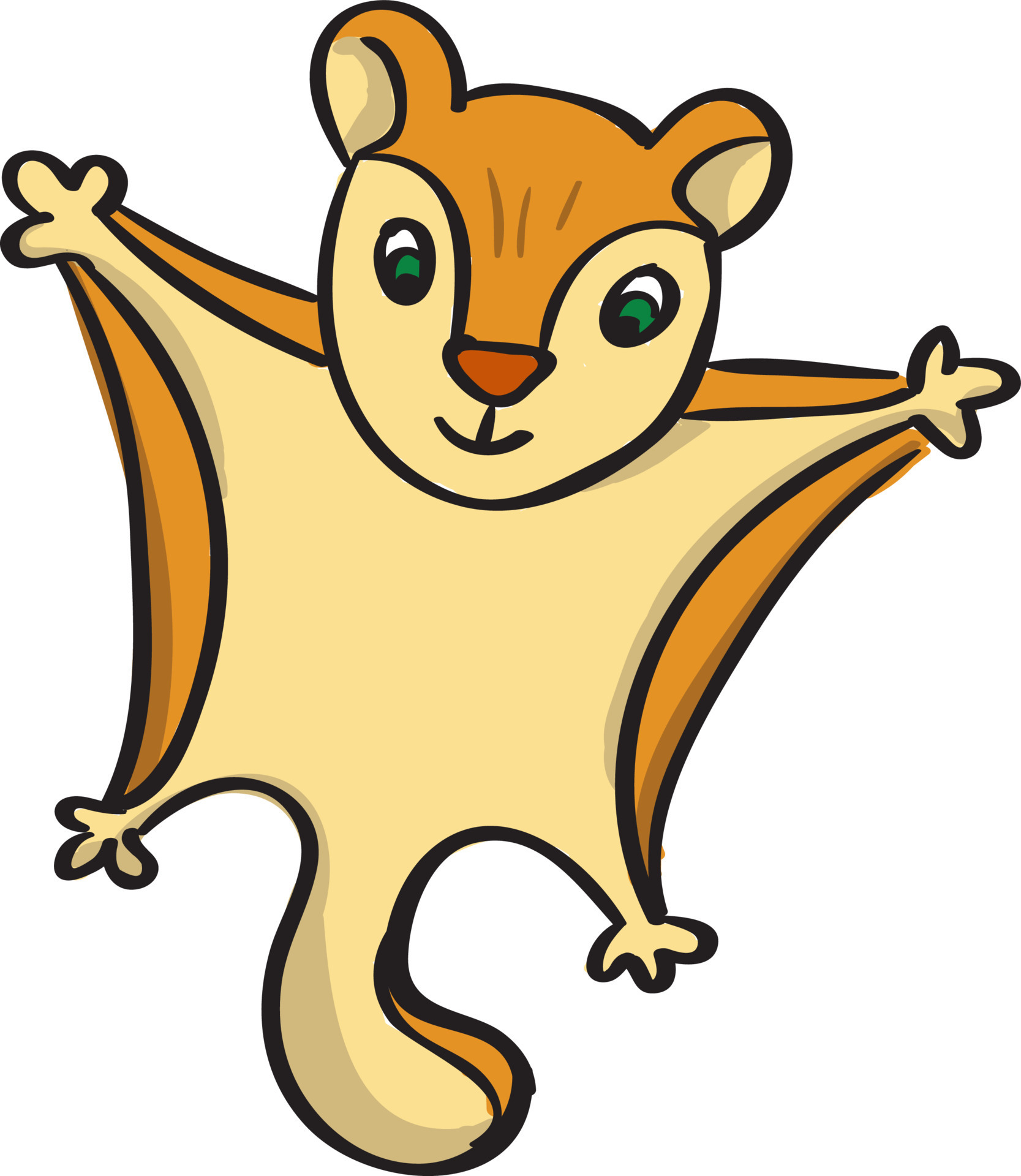 Flying squirrel, illustration, vector on white background. 13475520 ...