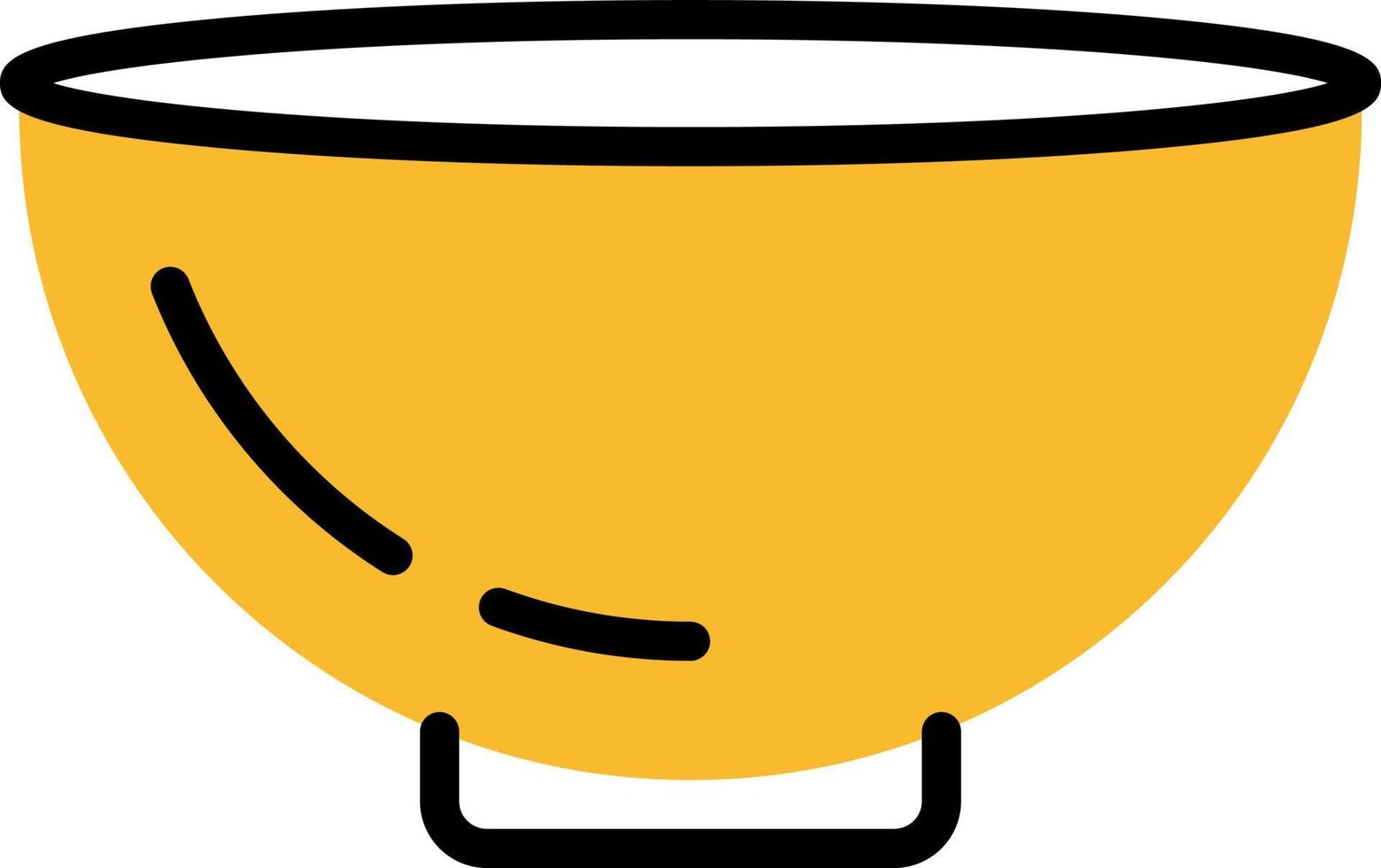 Kitchen bowl, illustration, vector on a white background.