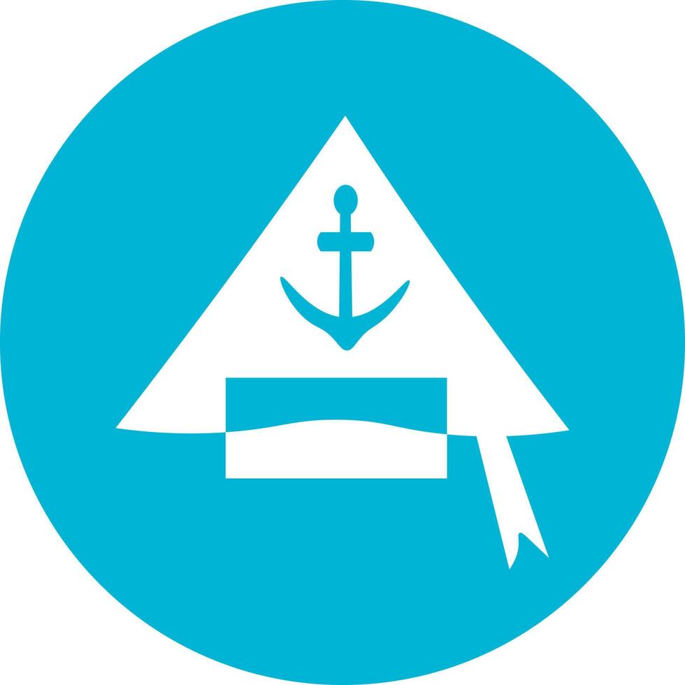 Sailors hat, icon illustration, vector on white background