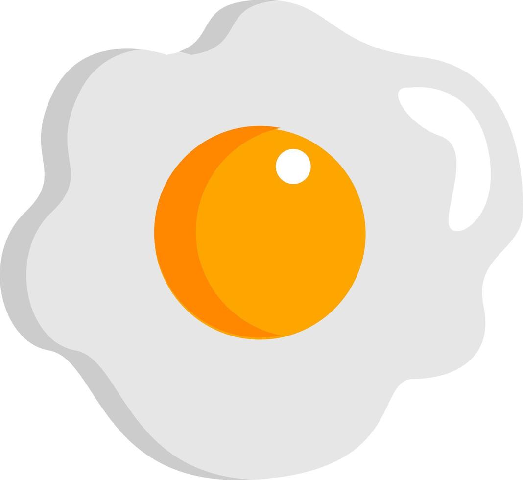 Delicious egg, illustration, vector on white background.