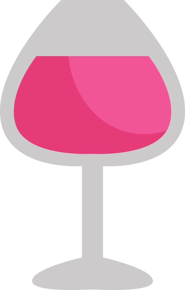 Vino rosado, ilustración, vector sobre fondo blanco.