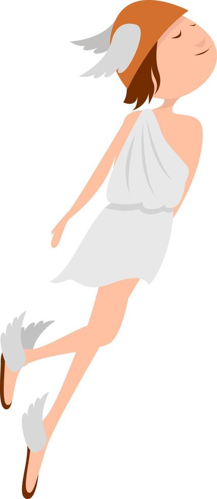 Hermes God, illustration, vector on white background