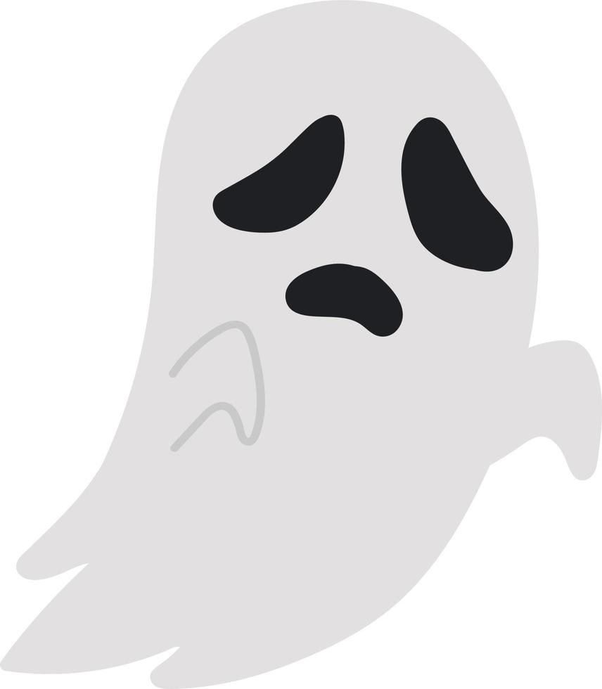 lindo handraw espeluznante halloween fantasma aislar elementos vector