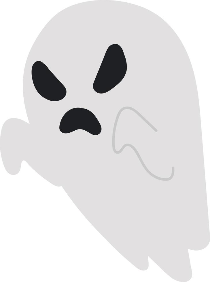 lindo handraw espeluznante halloween lindo fantasma aislar elementos diseño vector