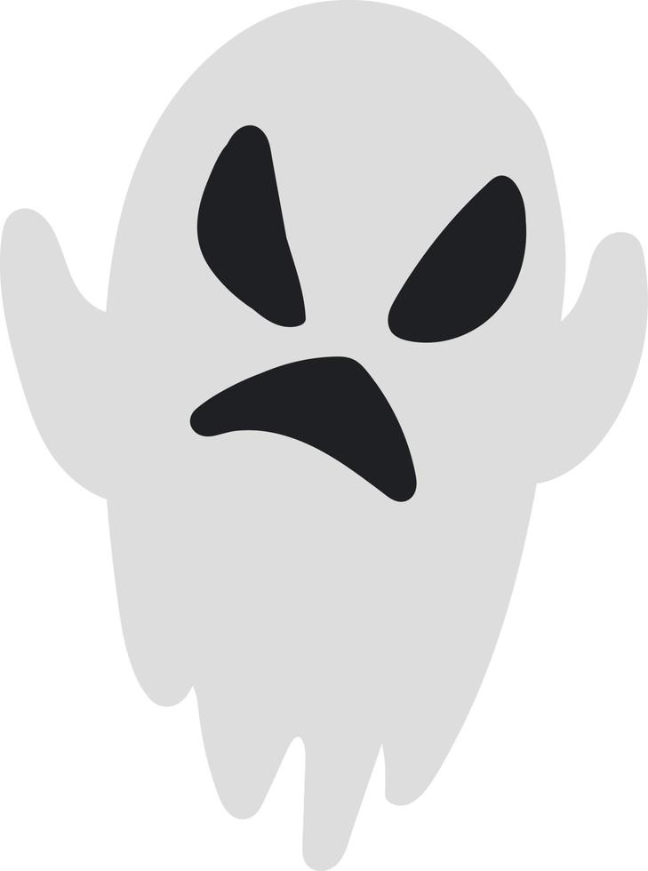 diseño de elementos aislados de fantasmas de halloween espeluznante dibujado a mano lindo vector