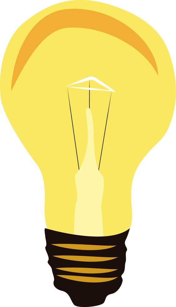 Lightbulb, illustration, vector on white background.