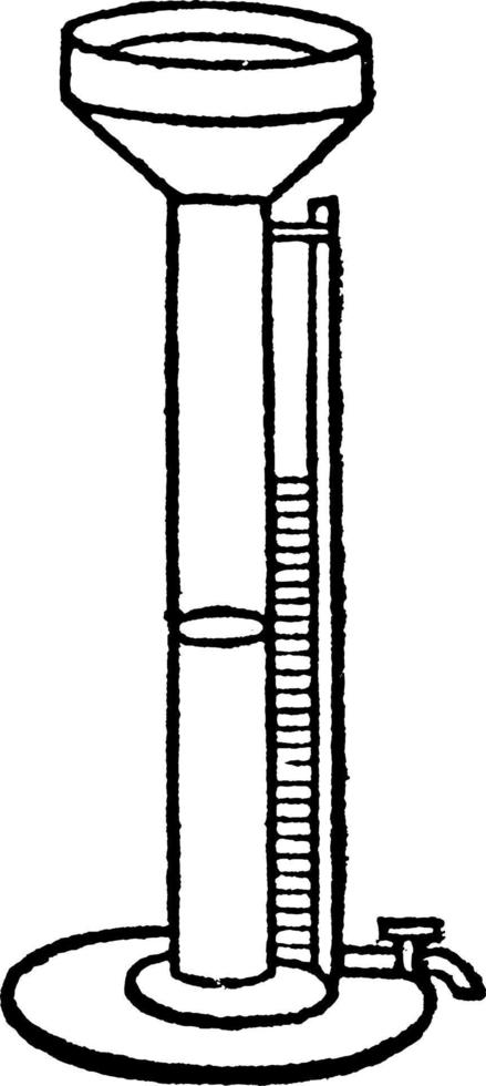 Rain Gauge, vintage illustration. vector