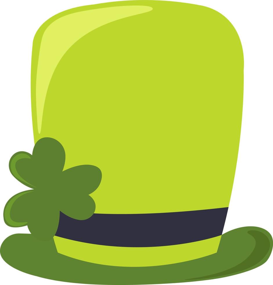 Green hat, illustration, vector on white background.
