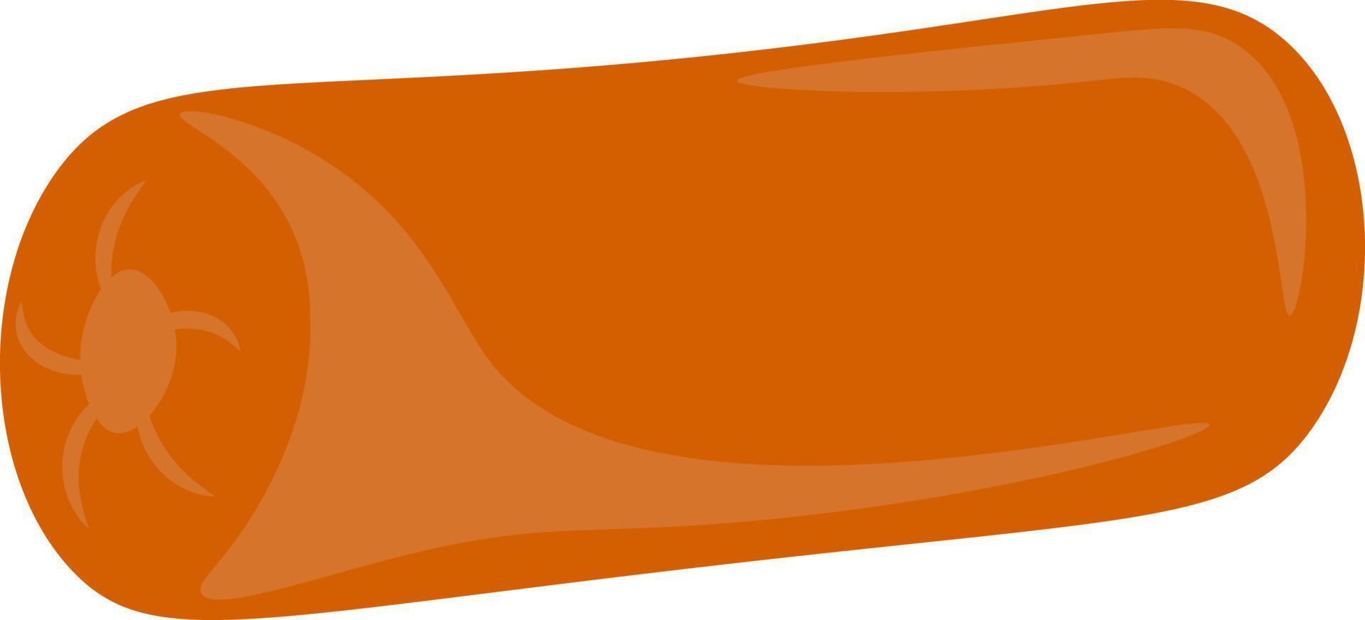 A comfortable orange pillow, vector or color illustration.