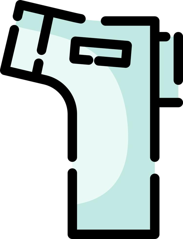 Corona thermometer, illustration, vector on a white background.
