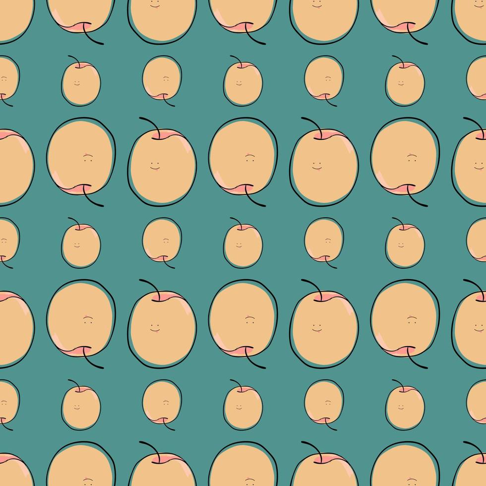 Apricot pattern , illustration, vector on white background