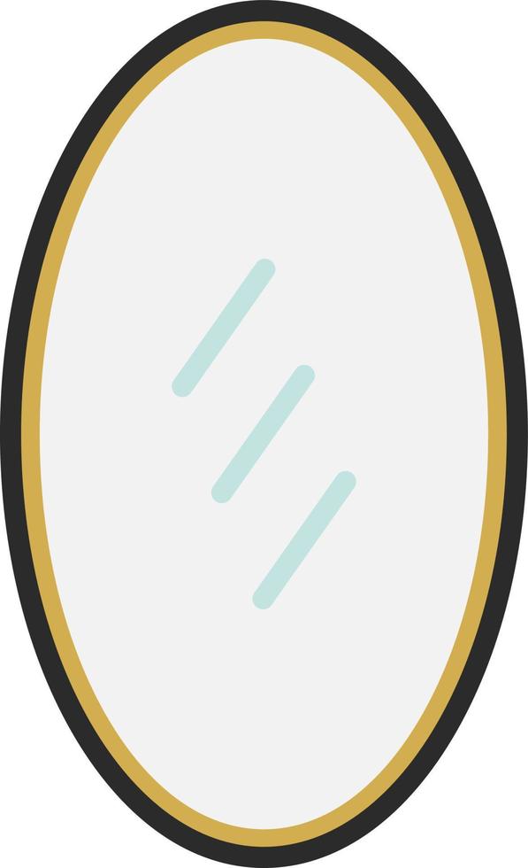 Bedroom mirror, illustration, on a white background. vector