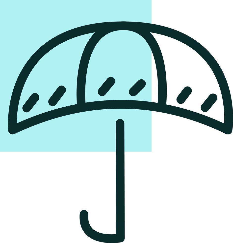 Classic umbrella, icon illustration, vector on white background