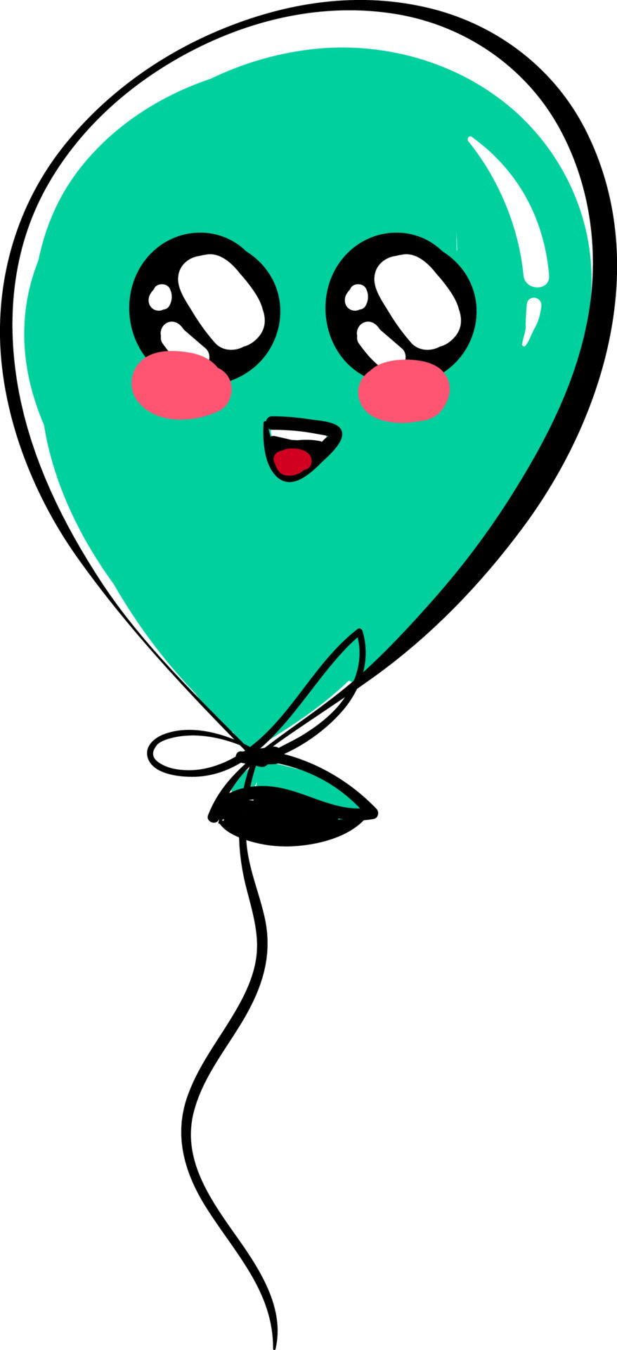 Cute green balloon, illustration, vector on white background. 13476046 ...