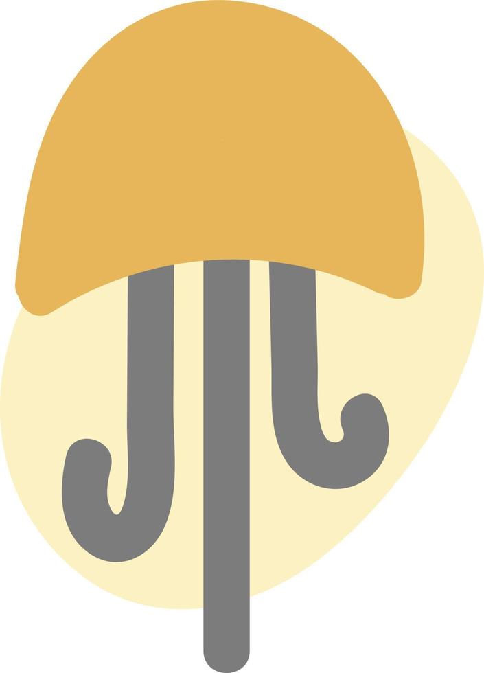 Yellow jellyfish, illustration, on a white background. vector
