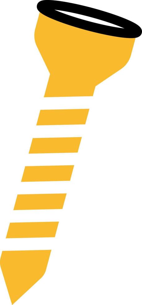 Construction screw, illustration, vector on a white background.