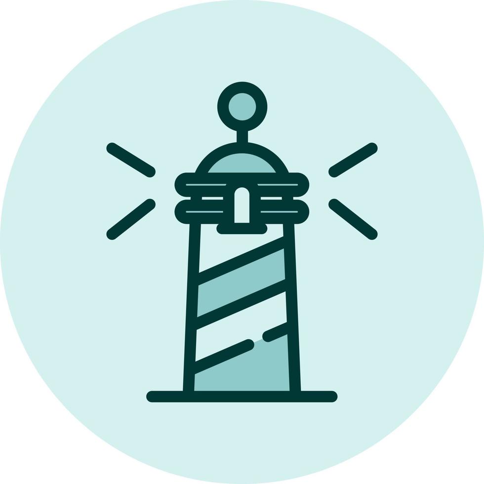 Sea tower, illustration, vector on a white background.