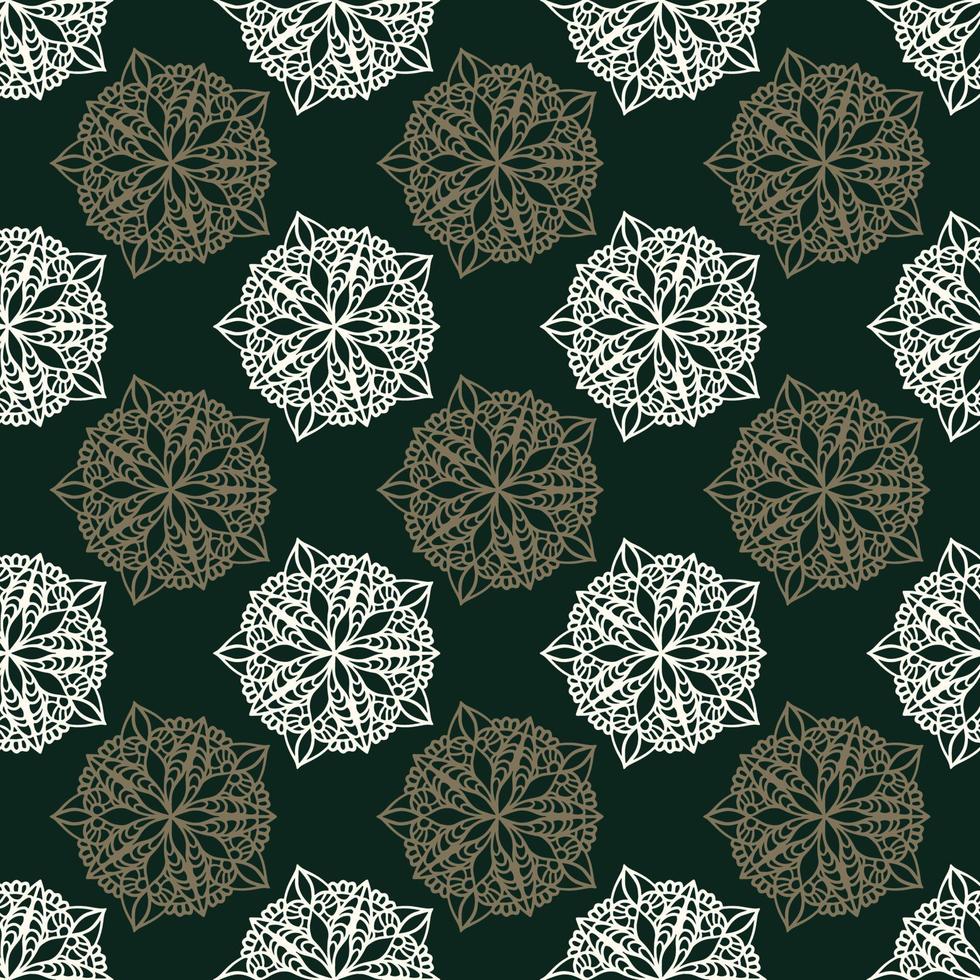 Colored mandala pattern, illustration, vector on white background