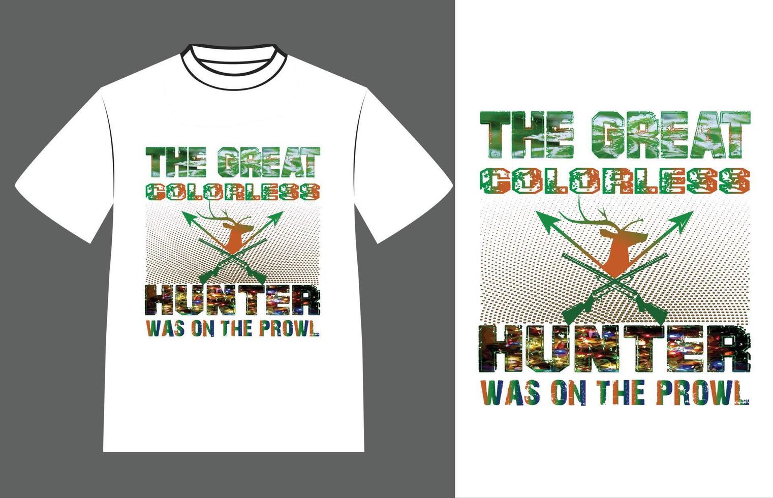 Hunting gun deer typography vector