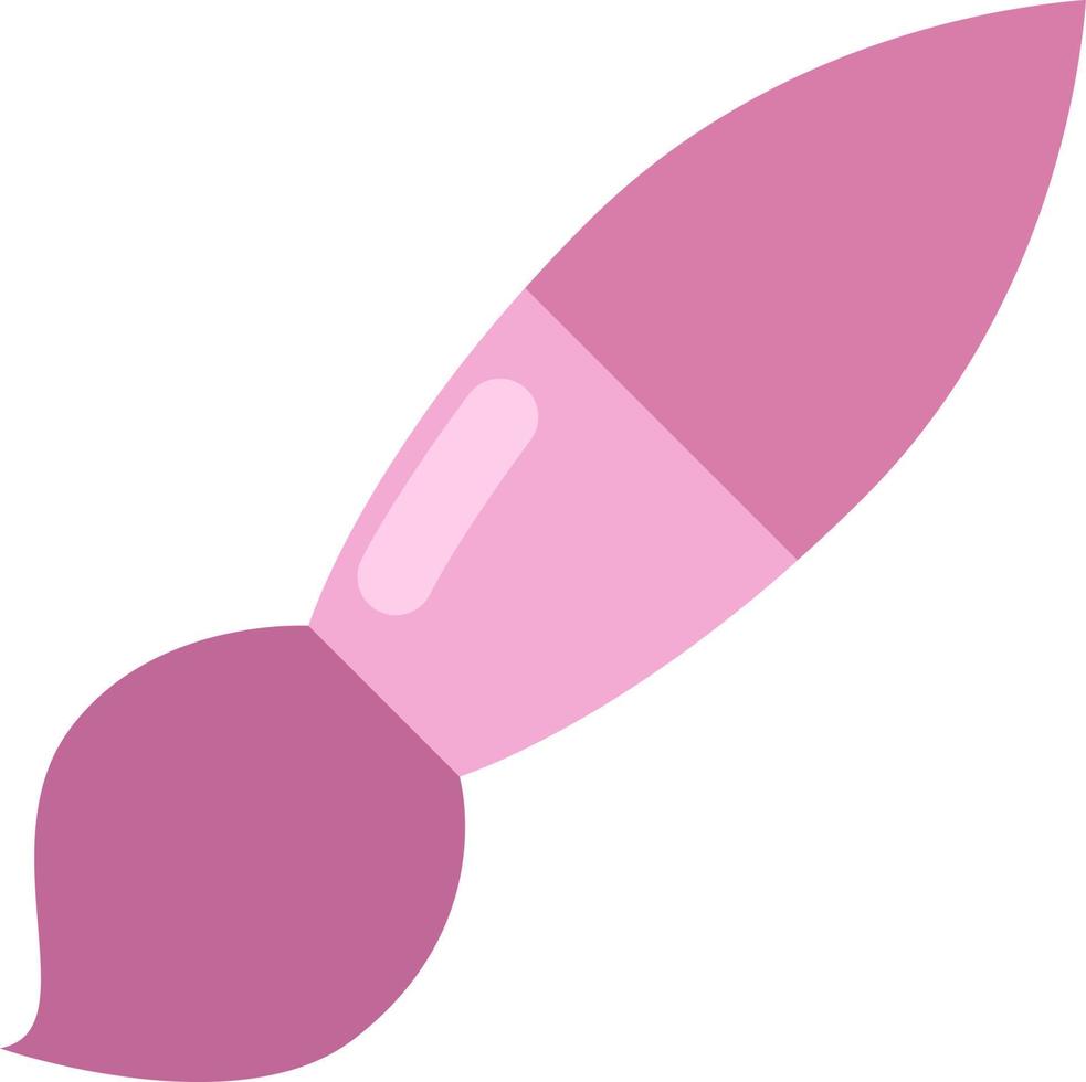 Pink paint brush, illustration, vector on a white background.