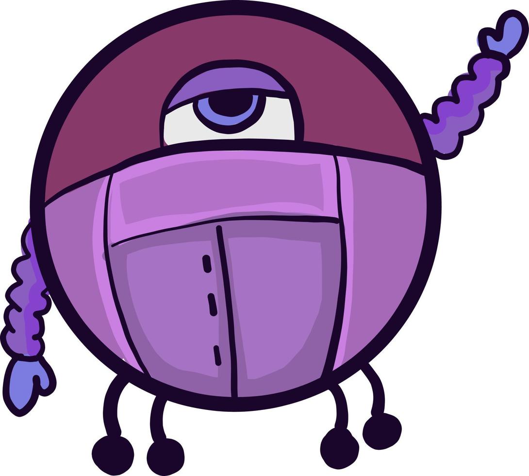 Purple robot, illustration, vector on white background