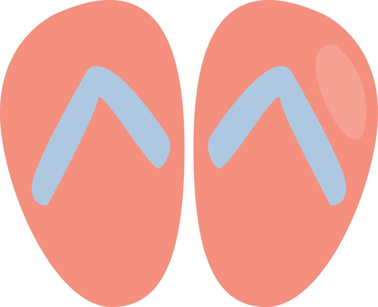 Summer flip flops, illustration, vector, on a white background. vector