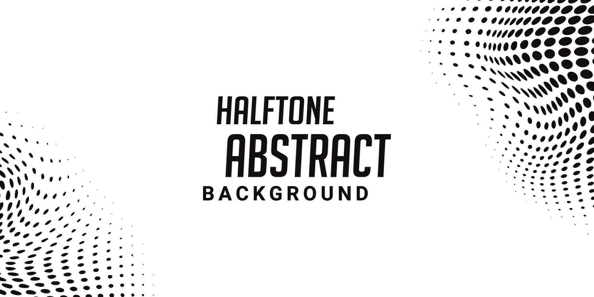 Abstract black and white halftone banner design vector