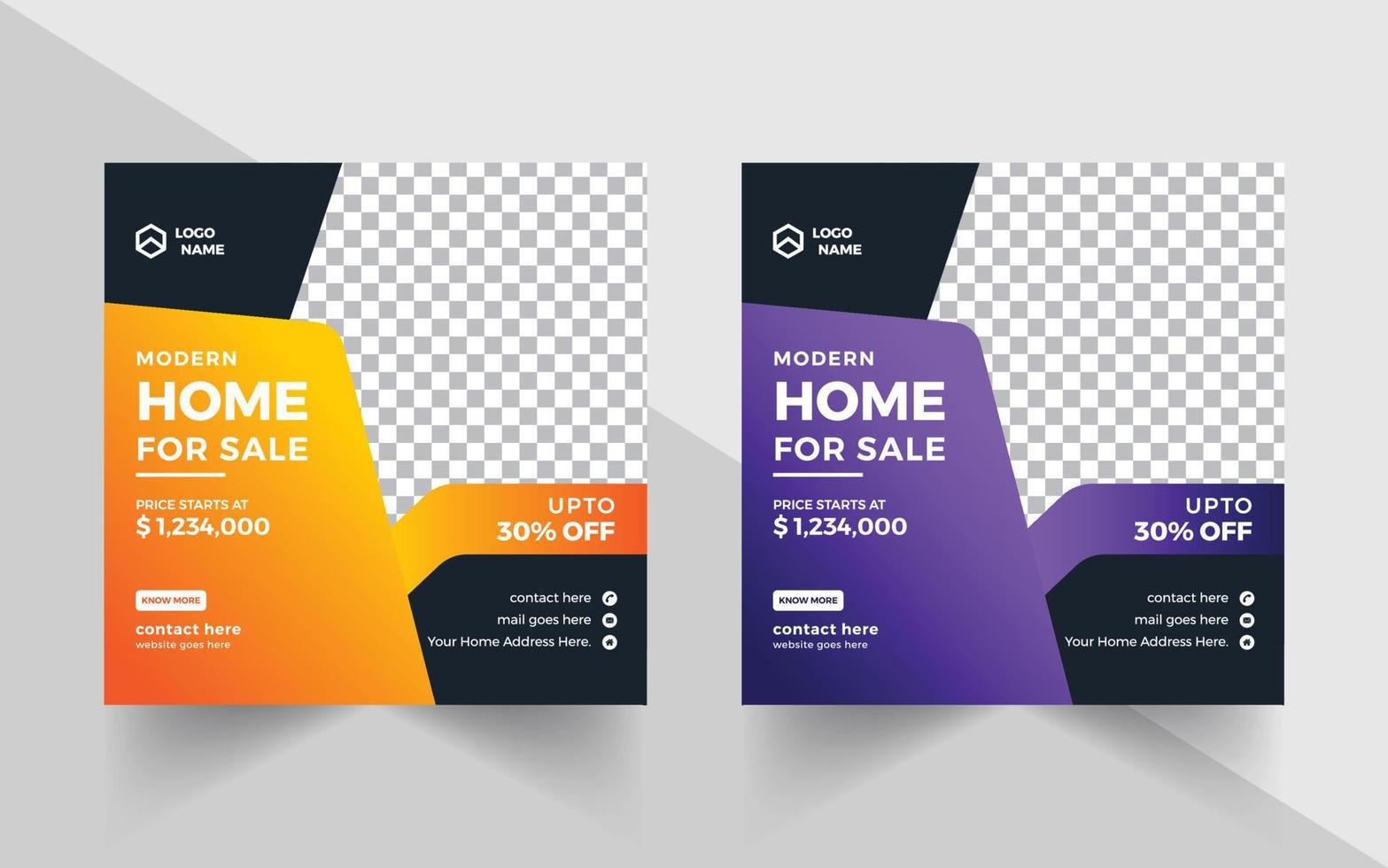 Real Estate Social Media Post And Web Banner vector