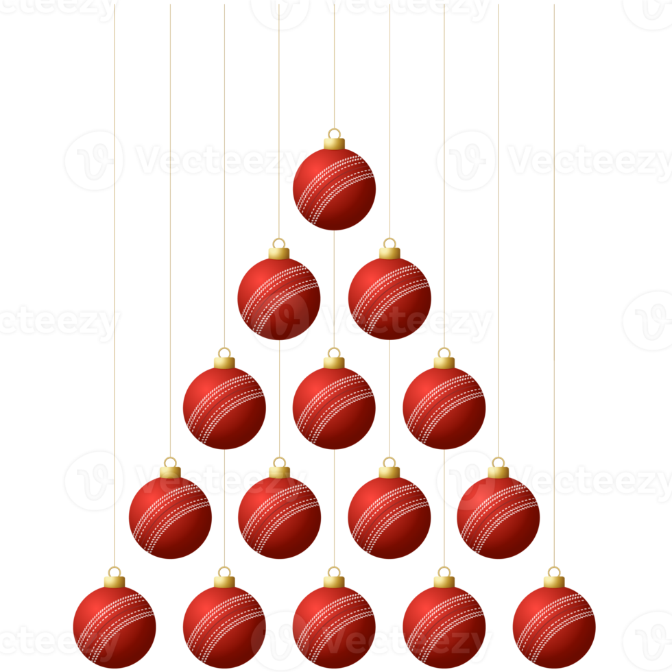 cricket sport christmas ball bauble isolated png