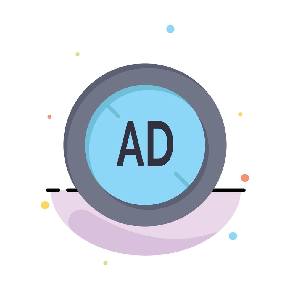 Ad Blocker Ad Blocker Digital Abstract Flat Color Icon Template vector