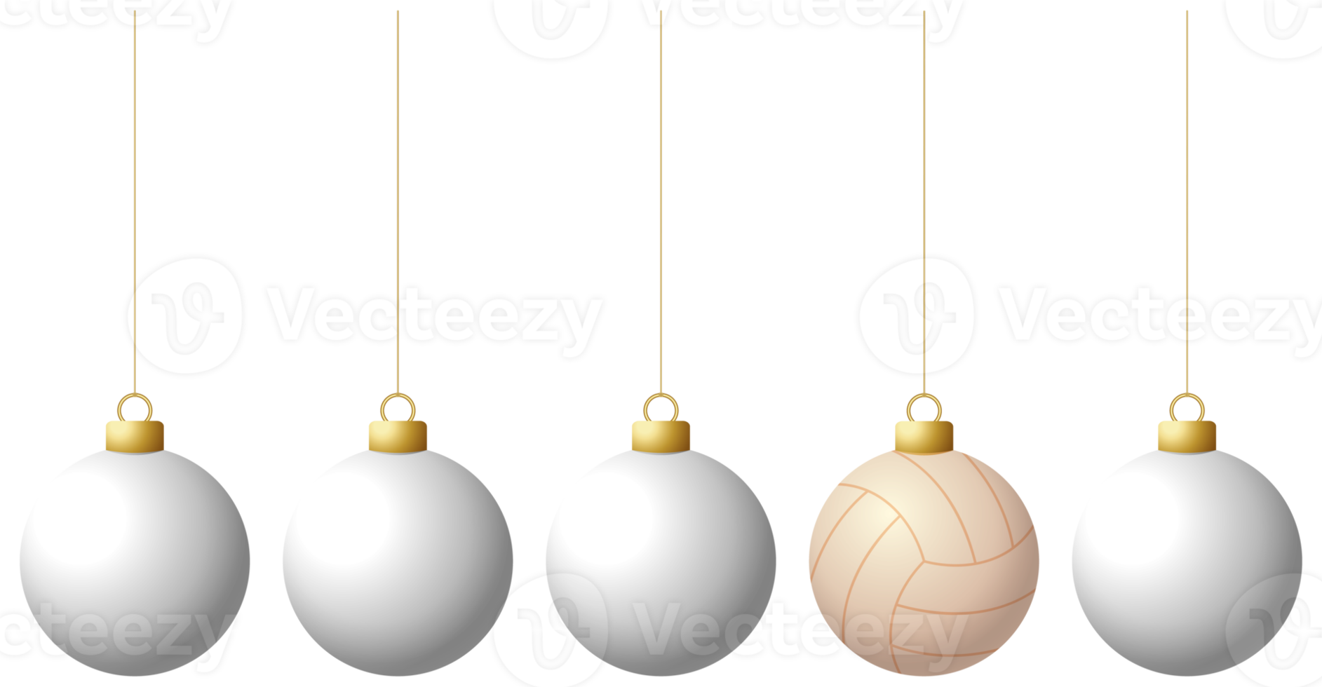 volleyball sport christmas or new year bauble ball hanging on thread png