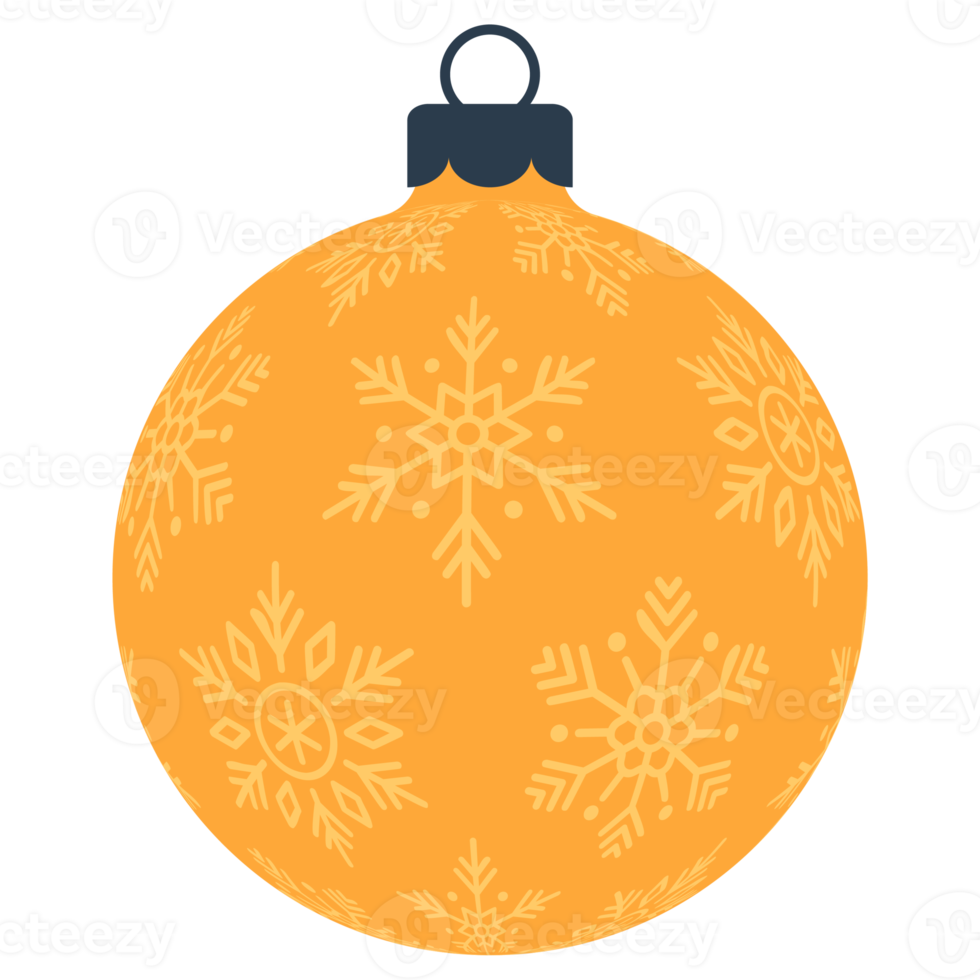 Flache Weihnachtskugel png