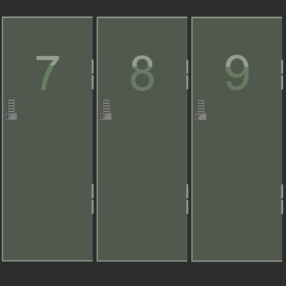 Locker flat illustration vector