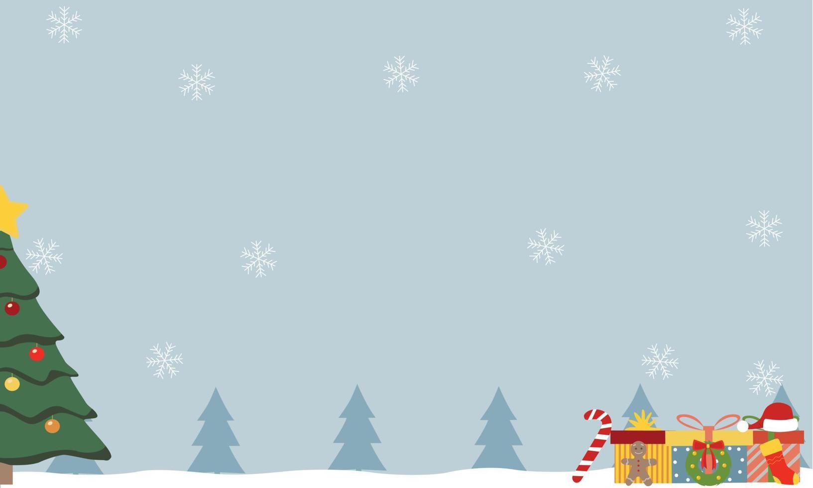 Winter greeting card christmast vector