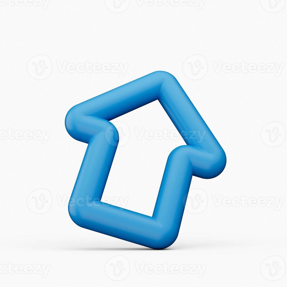 3D Blue arrows icon Trendy modern design 3d illustration isolated photo