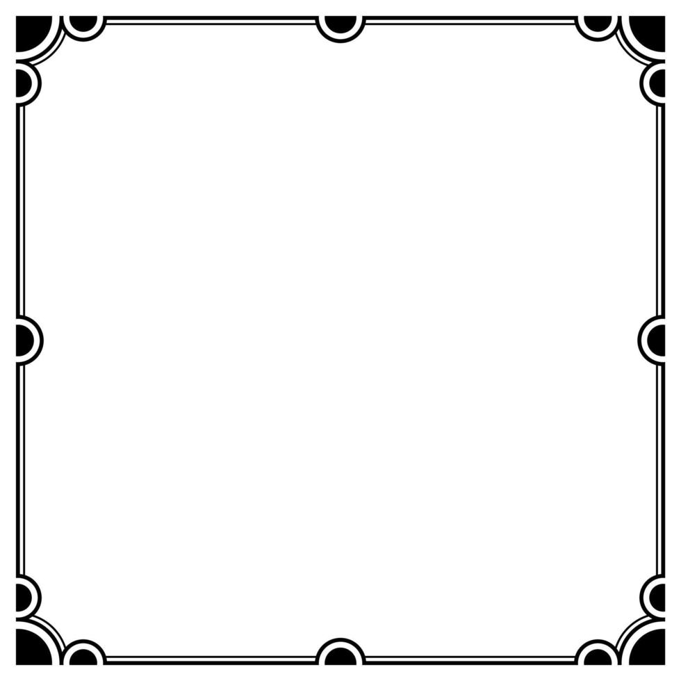 decoración de marco vectorial, blanco y negro, eps 10 vector