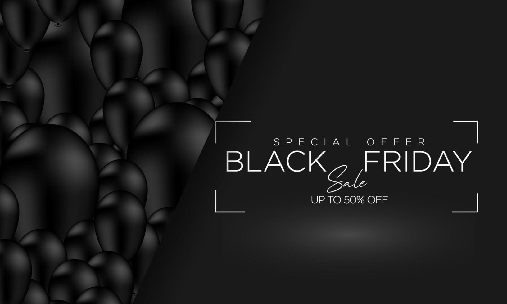 black friday background with space area for your business needs with balloons vector