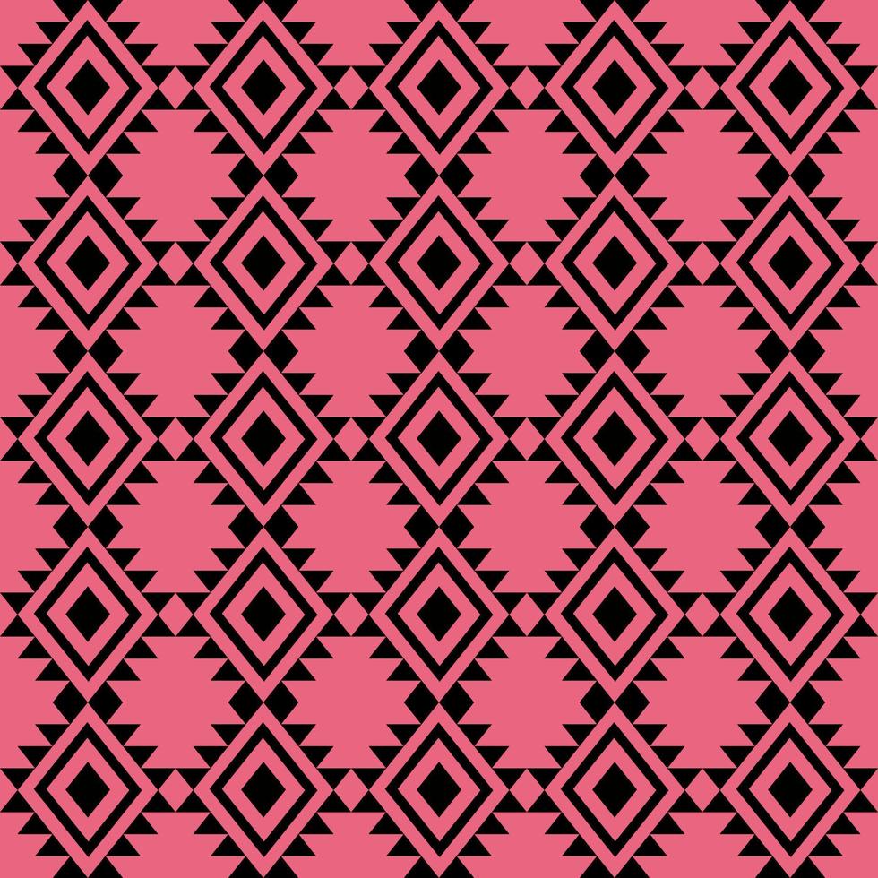 black and pink geometric seamless pattern vector