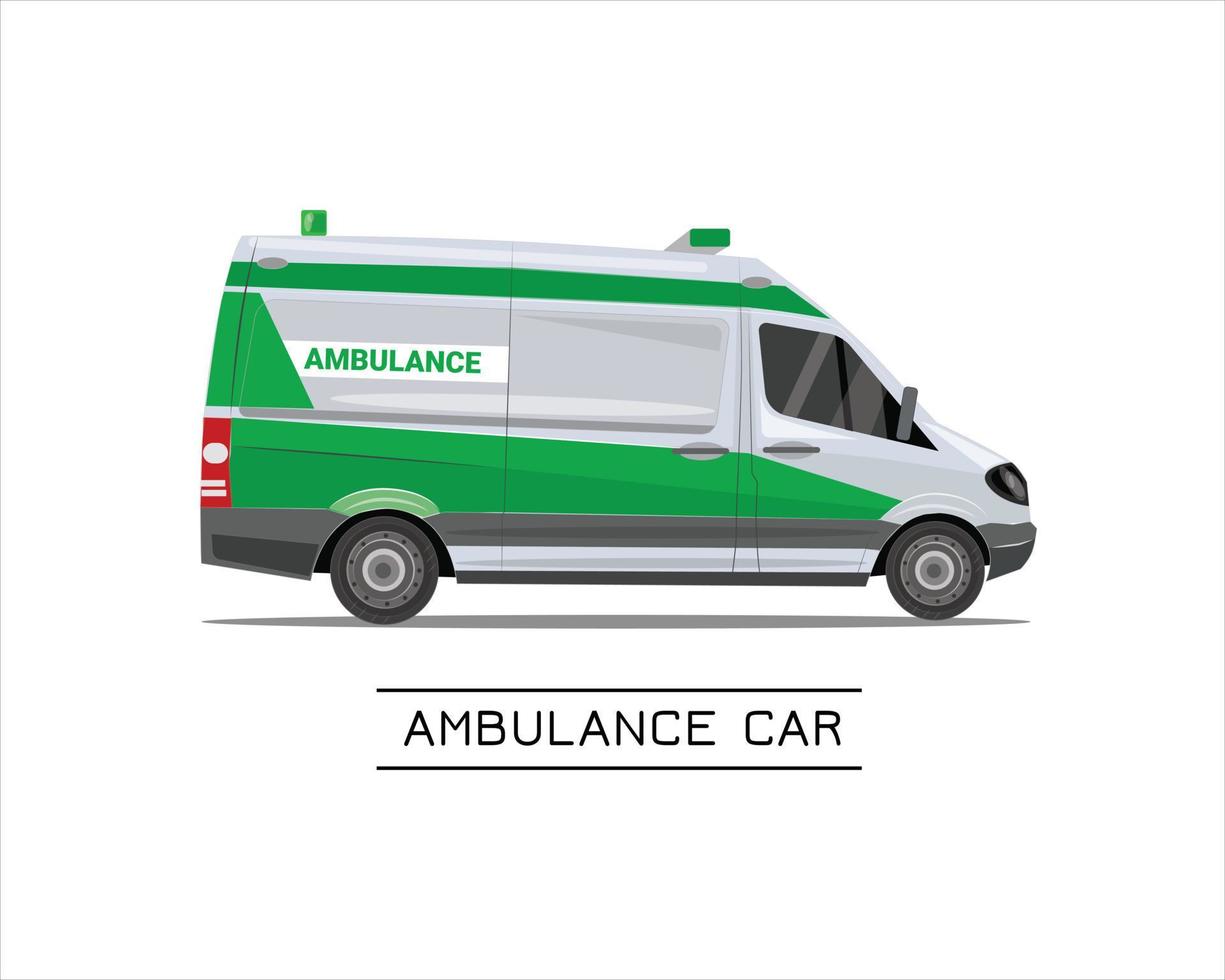 Ambulance emergency vector, isolated. ambulance car vehicle emergency with fast come isolated vector