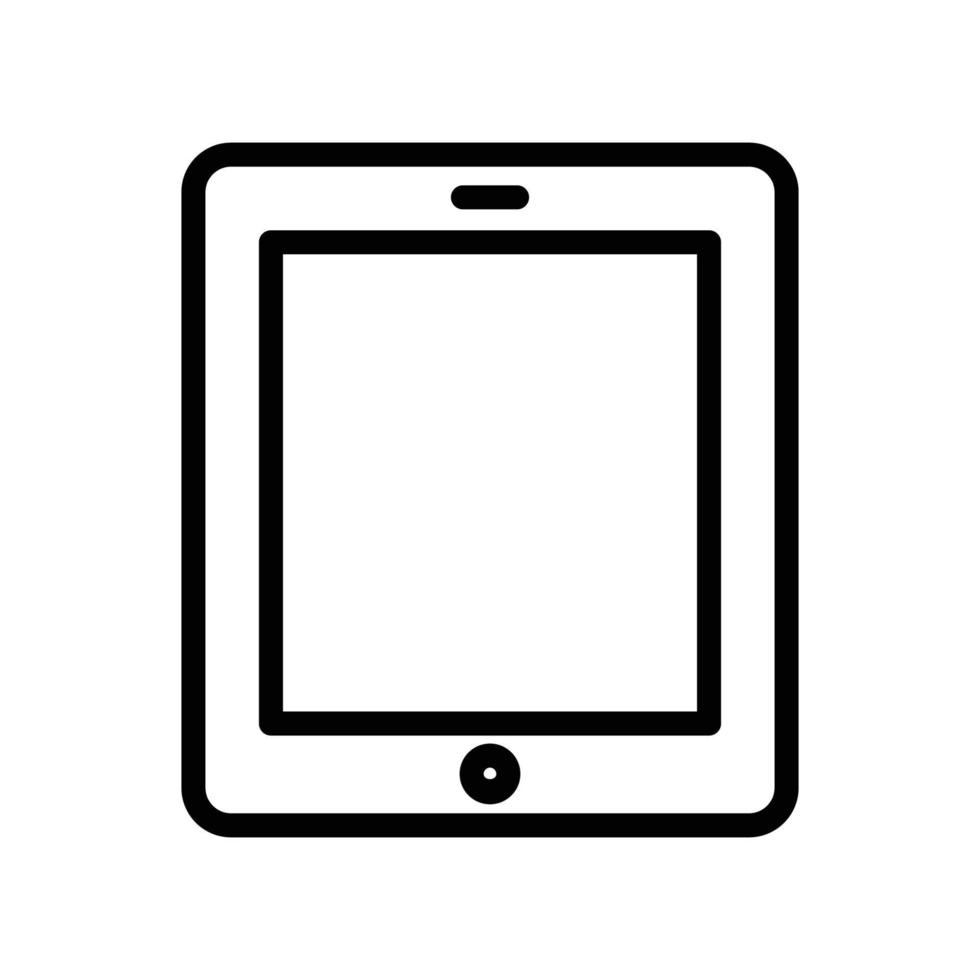 ilustración de icono de línea de tableta. ilustración de icono relacionada con la tecnología electrónica. diseño vectorial simple editable. píxel perfecto a 32 x 32 vector