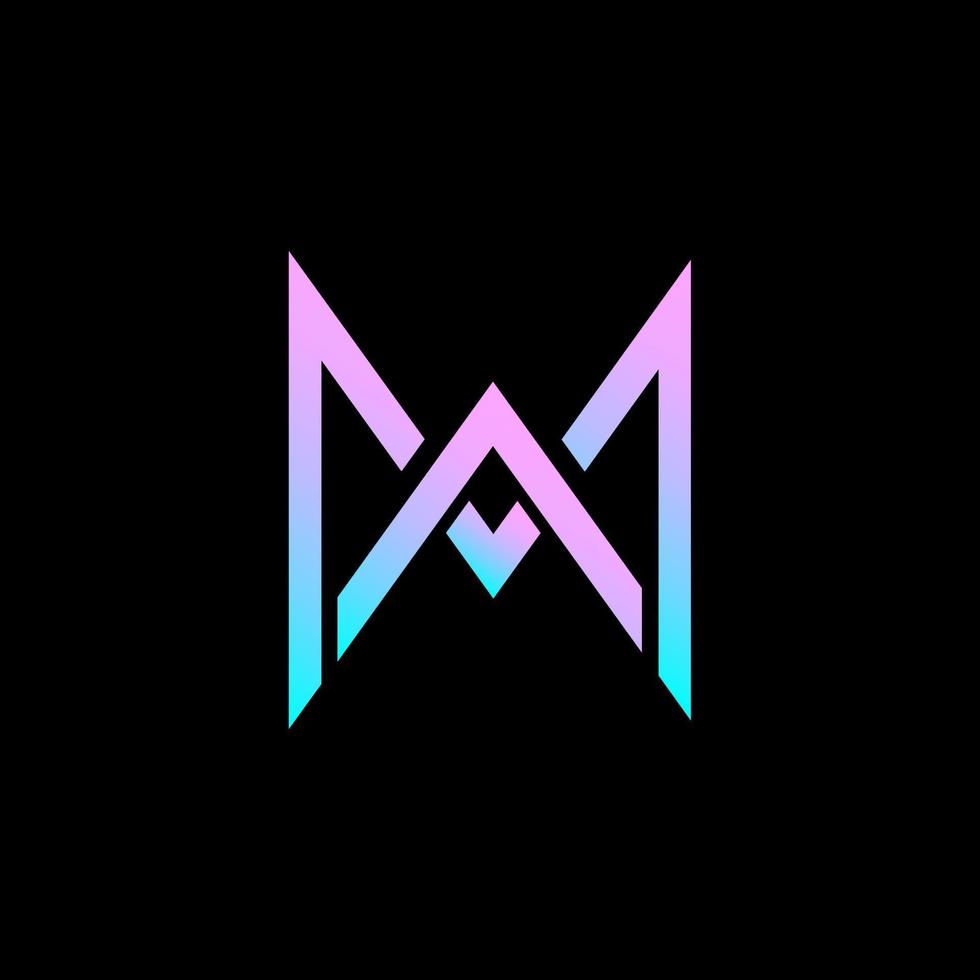 MV initials M and V . logo design vector