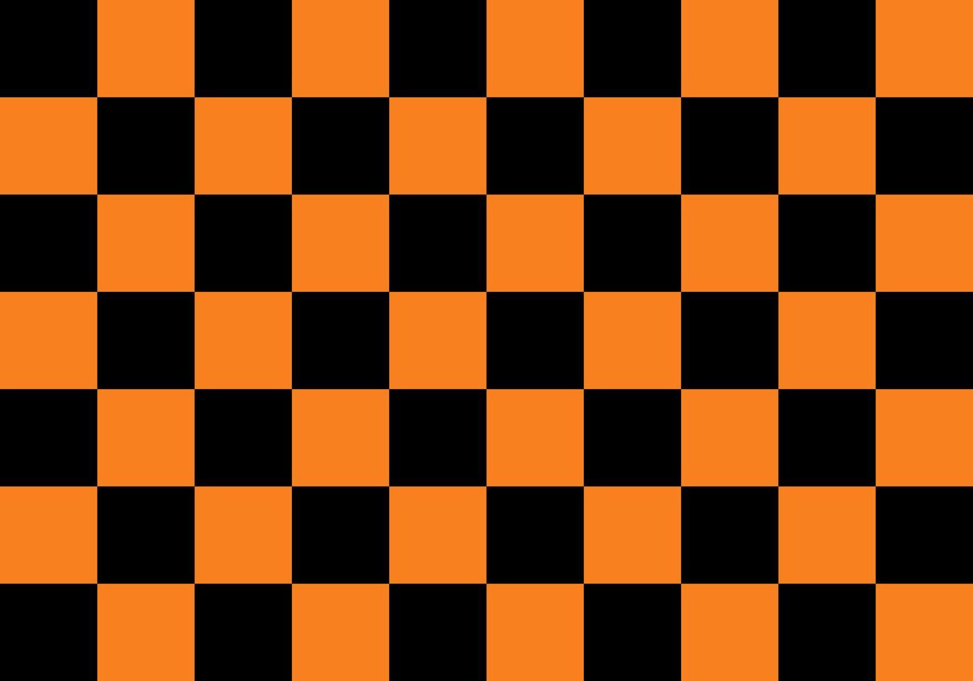 Black and orange checkered pattern vector