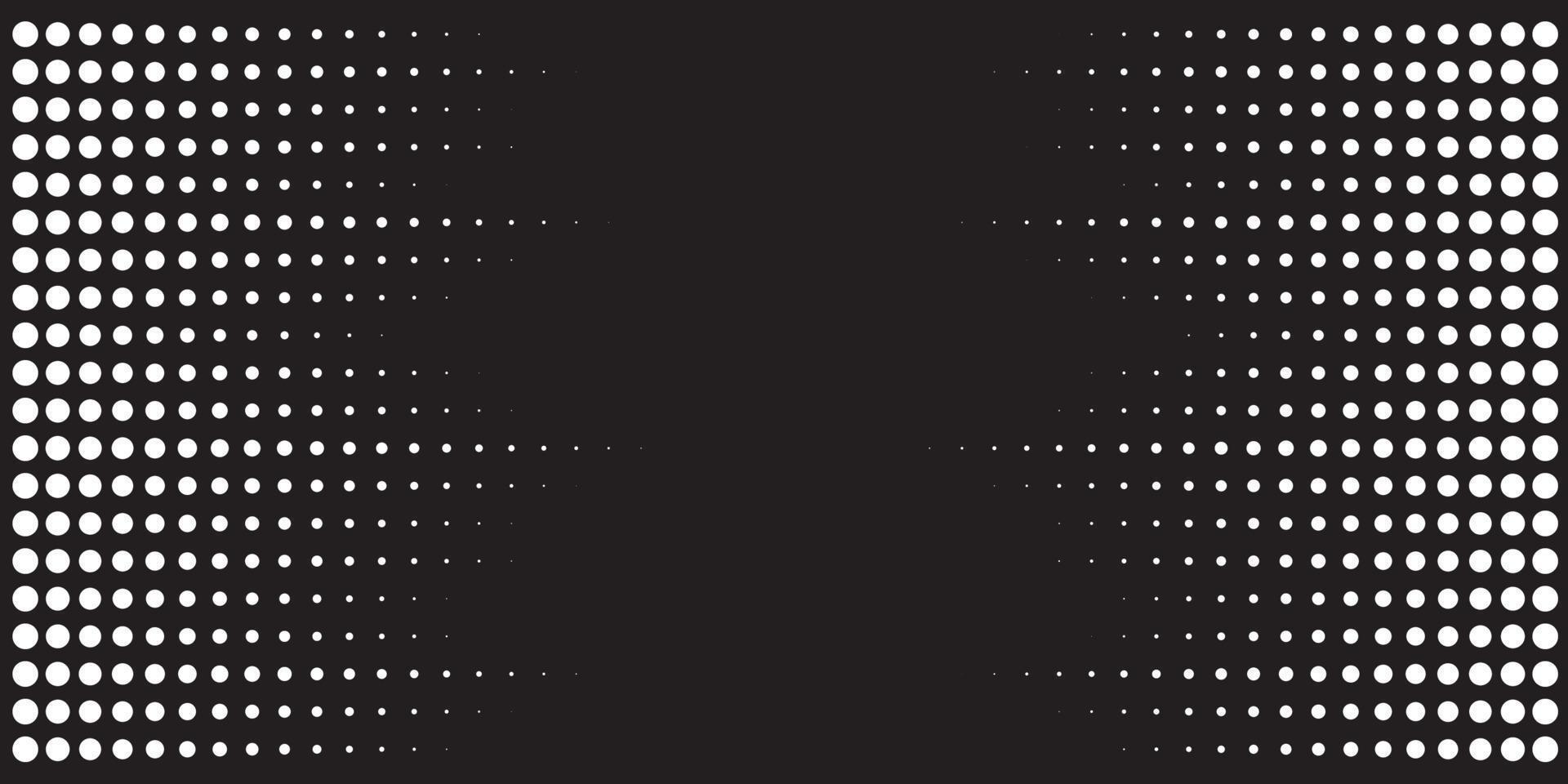 Futuristic background with copy space of white dots on black background vector