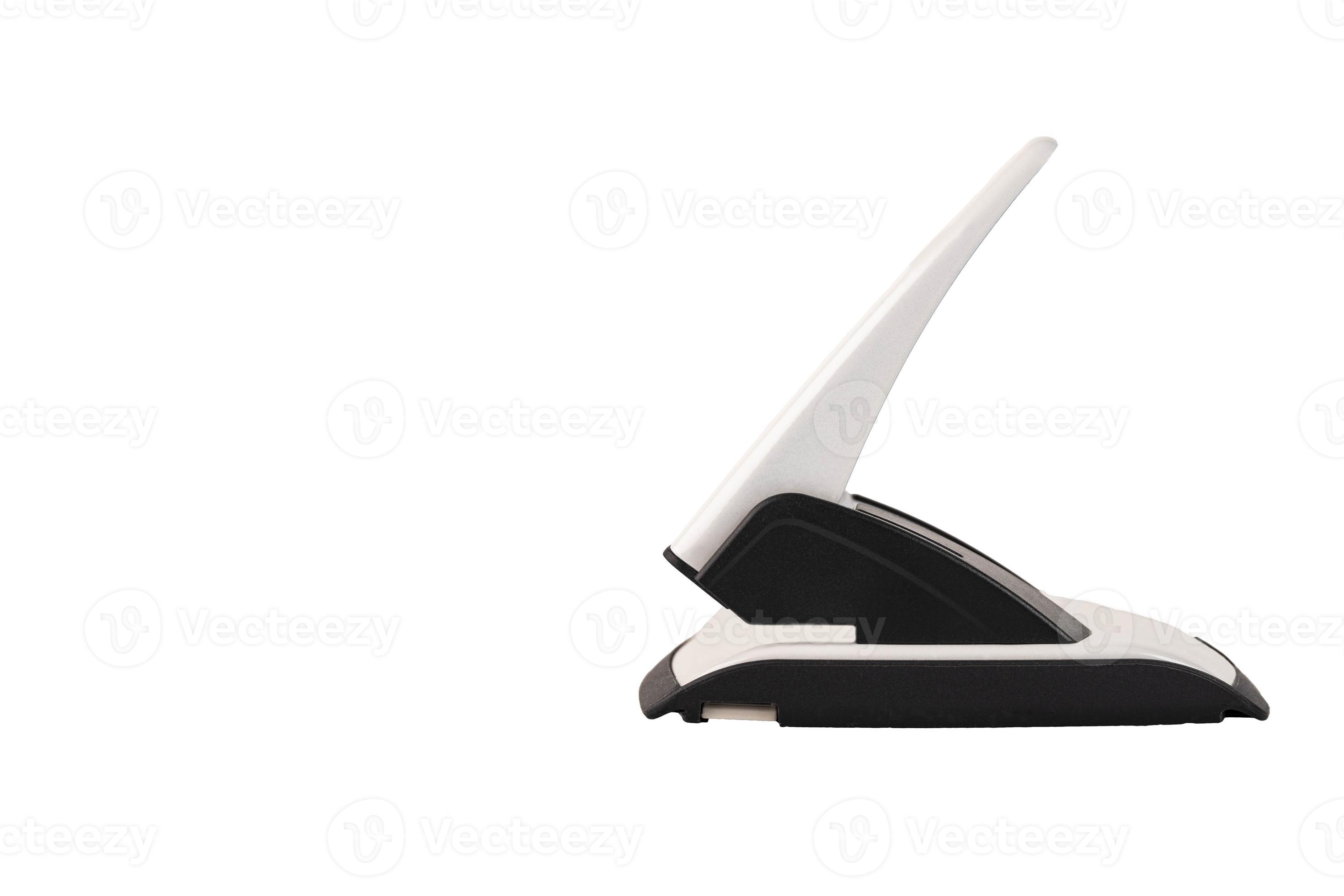 Office paper perforator isolated on white background. Office tool