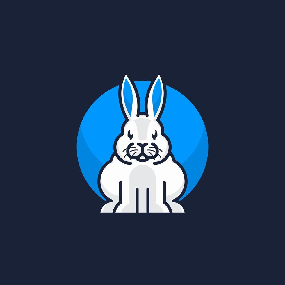 rabbit animal logo mascot illustration vector