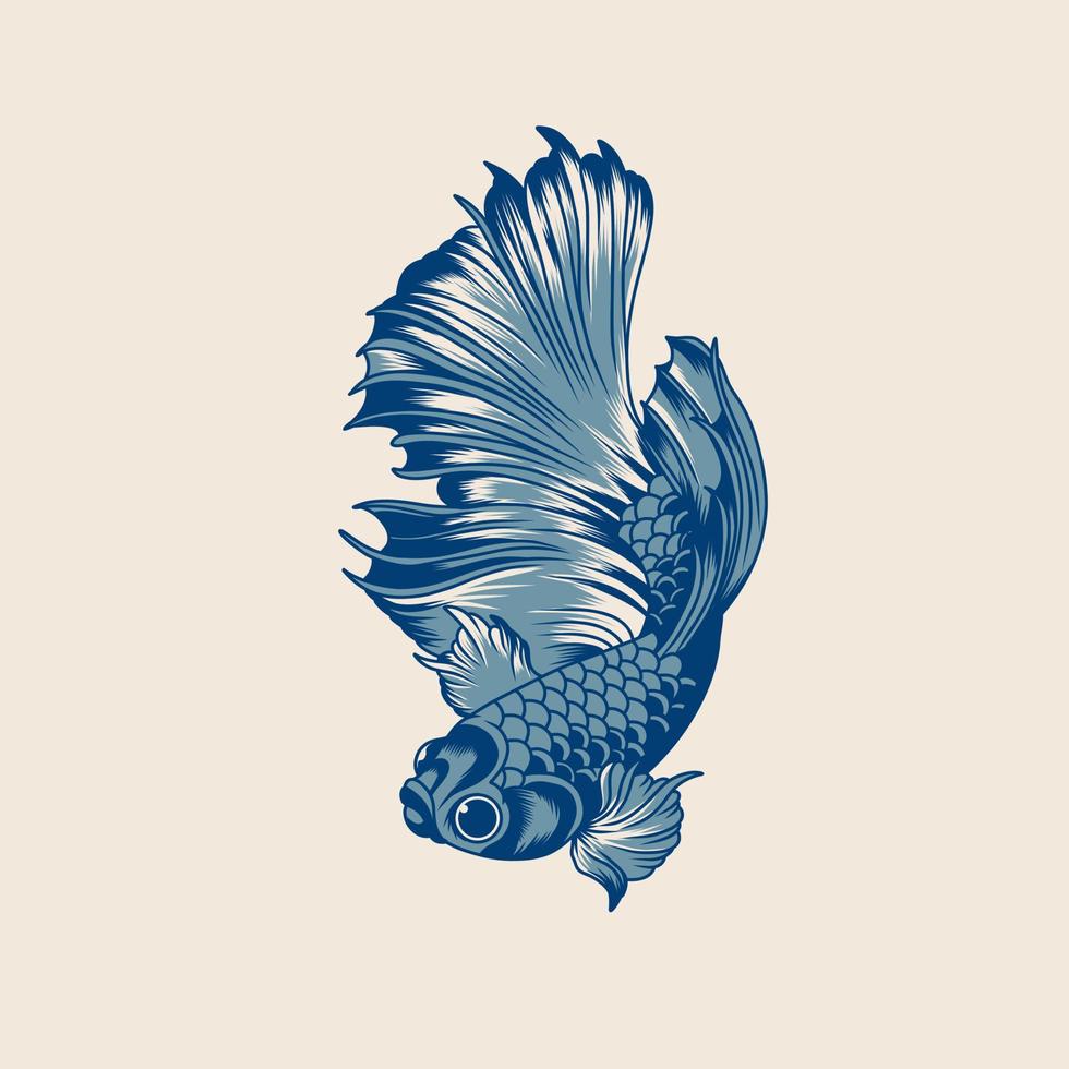 Illustration of betta fish vector design