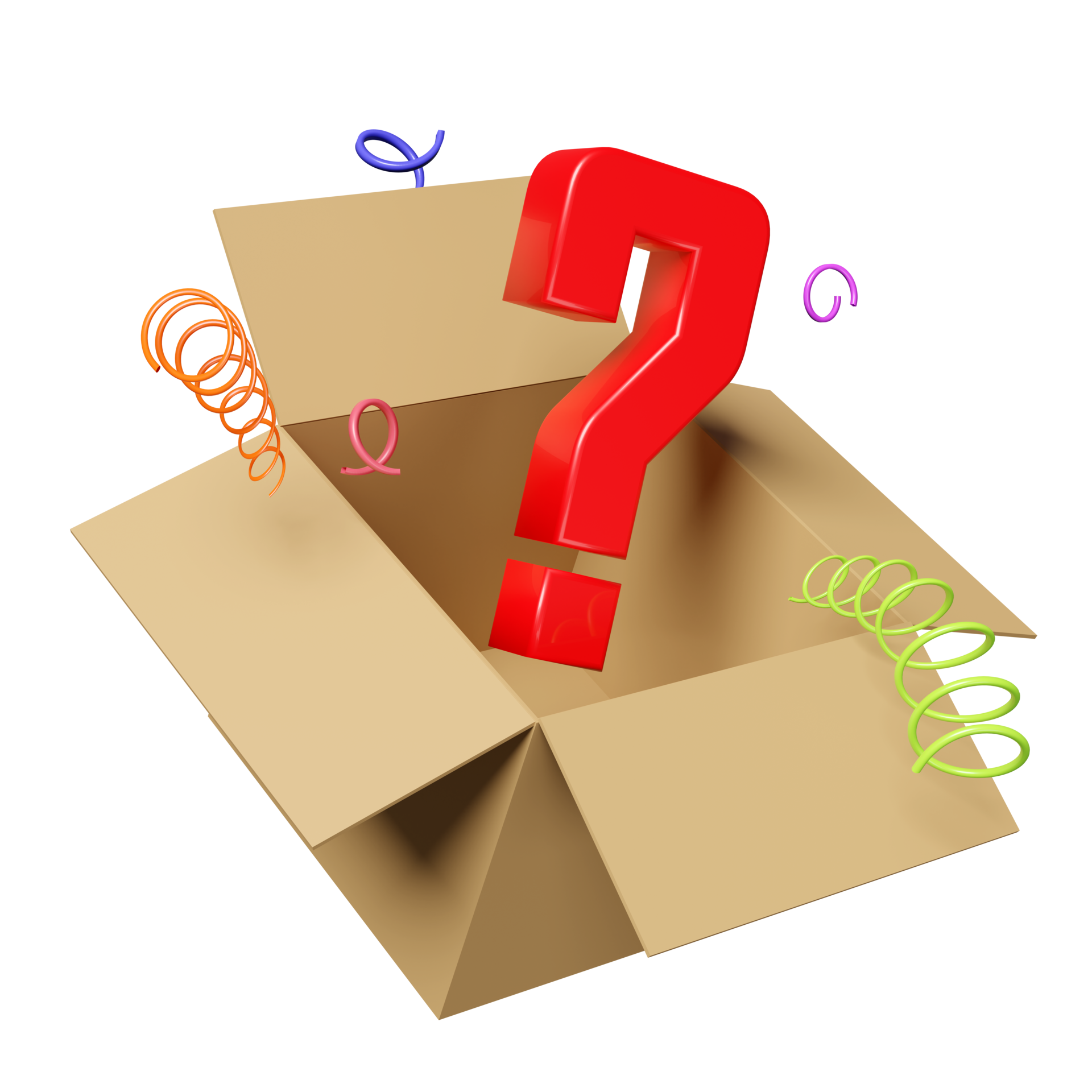 3D caixa de papelão de mercadorias abertas com ícone de símbolo de