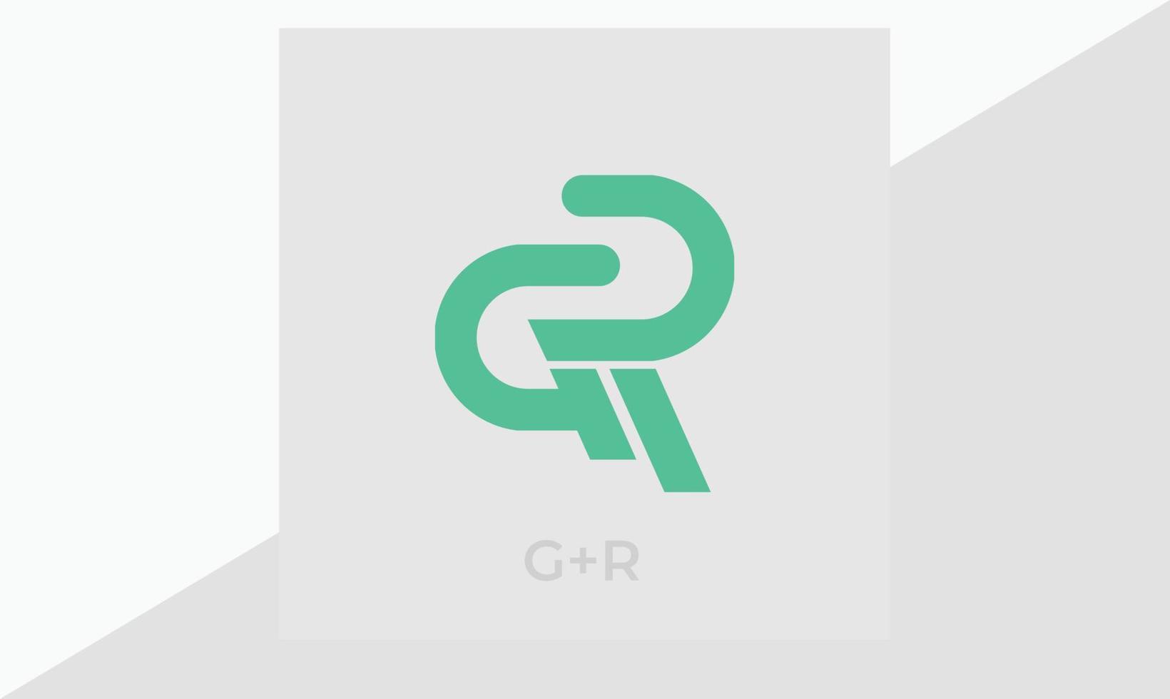 diseño de logotipo de letra gr vector