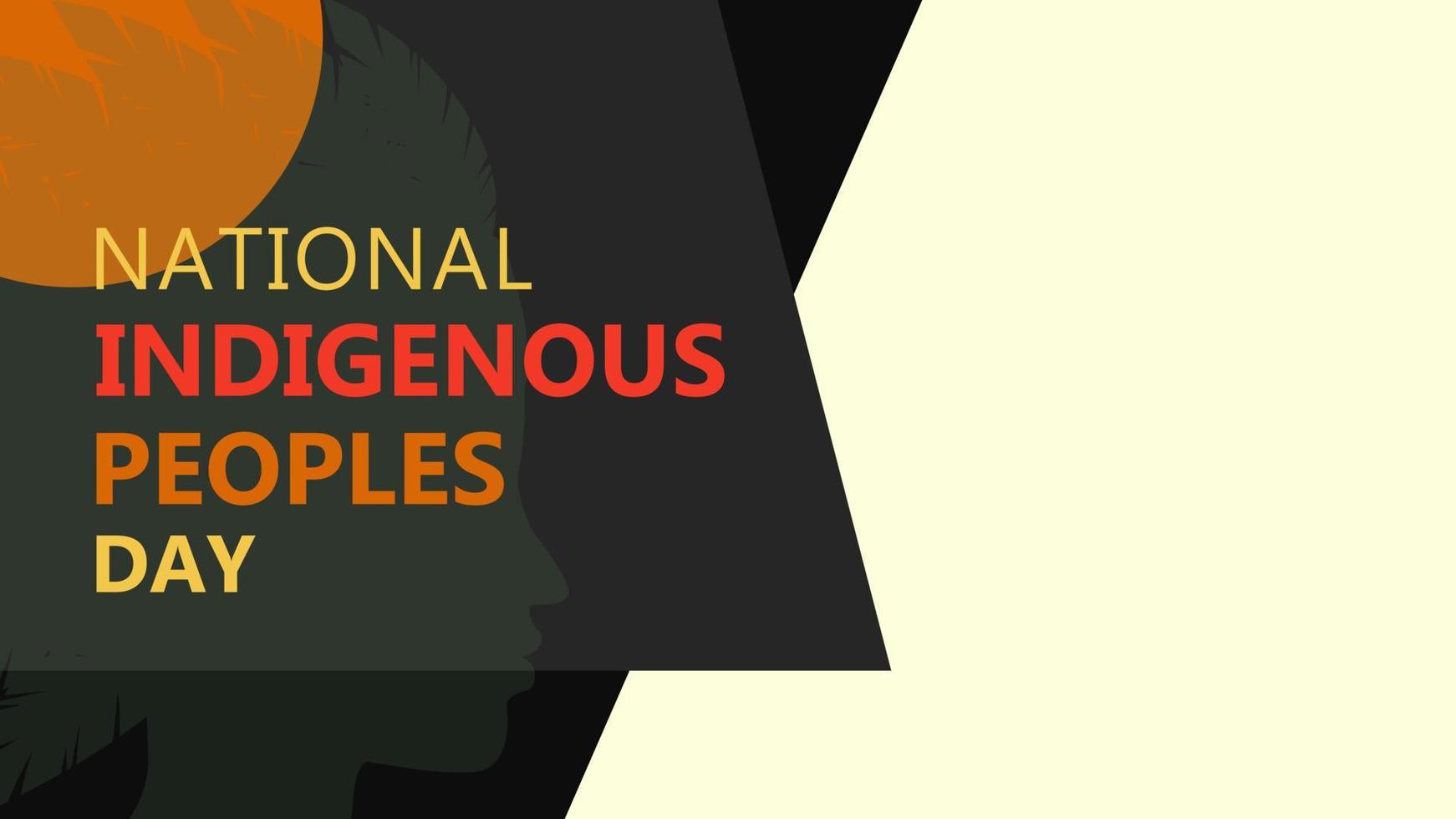 Indigenous Peoples Day. Template illustration design for background, banner, card, holiday celebration concept with text. vector